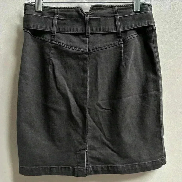 Anthropologie Free People Livin’ It Up Belted Denim Pencil Skirt Women’s 10 - Picture 9 of 12